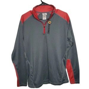 NHL Chicago Blackhawks 1/4 Zip Pullover Activewear Black Mens Size Medium